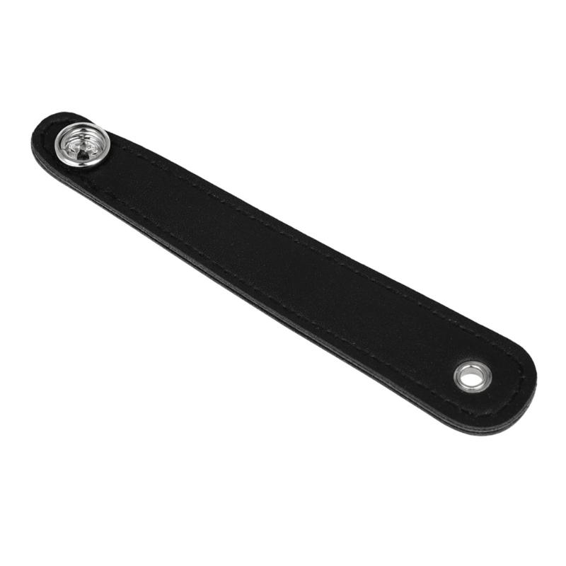 Practical Black PU Leather Accordion Bellow Strap with Stable Metal Snaps Suitable for Uninterrupted Play and Style