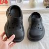 Girls Hole Shoes 2025 New Summer Children's Bag Head Sandals Outside Wear Girls DIY Shoes Non-slip Fashion