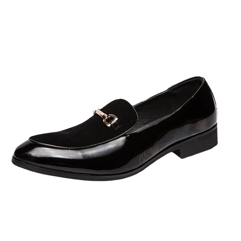 Leather shoes spring British business dress small leather shoes lazy casual beanie shoes nightclub hairstylist trendy shoes