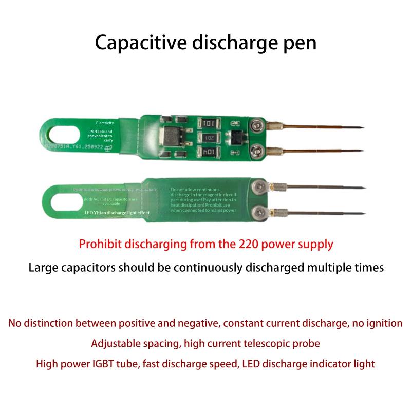1000Uf 5000Uf Capacitor Discharge Pen Capacitor Discharge Tools Fast Discharge With Led Indicator Light Electronic Repair
