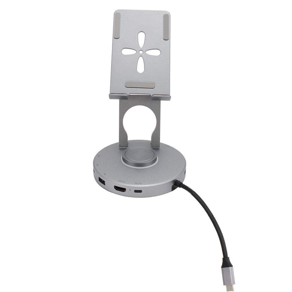 10 in 1 USB C HUB Stand Rotatable Type C Tablet Stand with 4k HD Multimedia Interface USB C 2.0 3.0