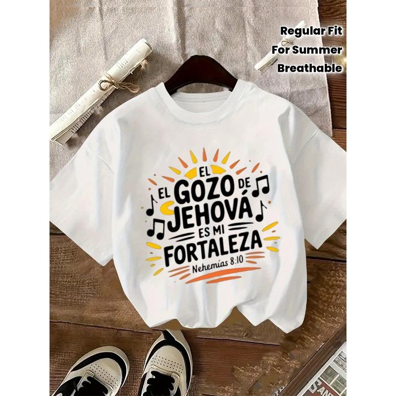 European sizes Children  S ShortSleeve Tops for Summer Graphic Print TShirt, A Casual, Tshirt Featuring a Crew Neck 110