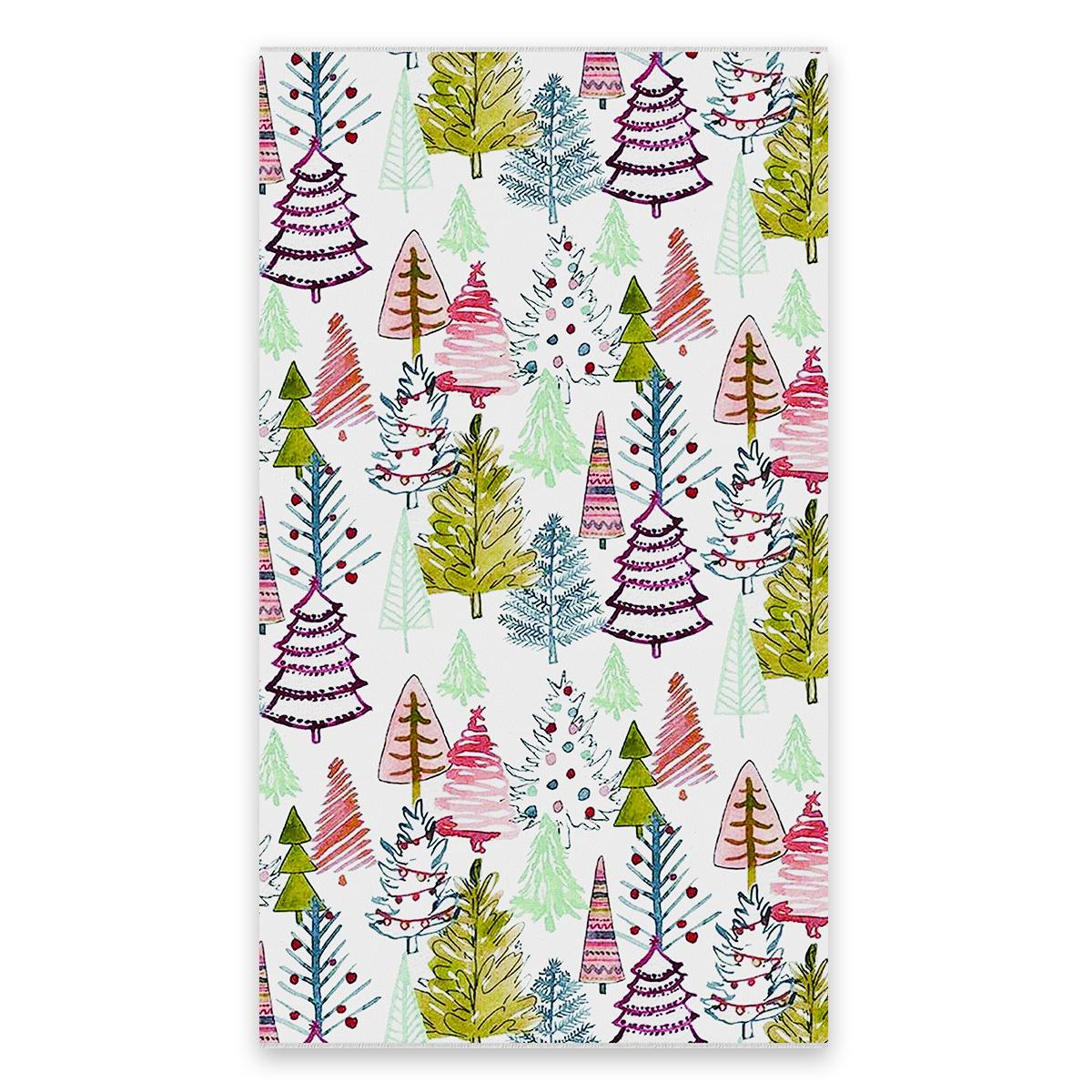 

Рождественское кухонное полотенце Полотенце для уборки кухни Рождественская елка Мультяшное цветочное декоративное полотенце