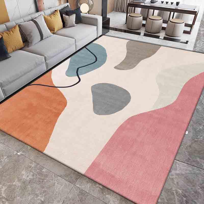 Living Room Carpet Ins Scandinavian Style Coffee Table Mat Household Full Wash-Free Teenage Girl Bedroom Bedside Rug