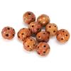 10Pcs Peach Wood Beads Carving for   Bracelet Necklace Crafts Pendants Accessories