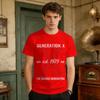 Generation X Gegründet 1979 Rotes X T-Shirt Strand Vintage T-Shirts Reine Baumwolle Beliebtes T-Shirt Für Unisex Lässige Oberteile