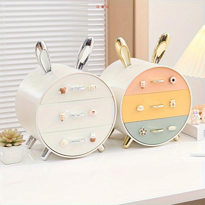 1 Stück Schubladentyp Kosmetik-Aufbewahrungsbox, Kaninchen-Dekor Multifunktionale Große Kapazität Make-up-Aufbewahrungskoffer