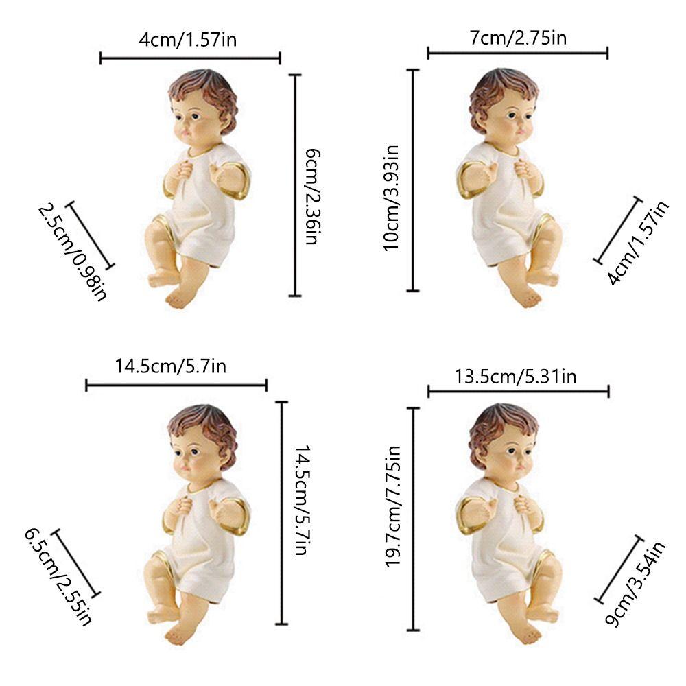 Resin Unisex Figures Garden Crafts Desktop Accessories Figurine Nativity Jesus Holiday Gifts Courtyard Ornaments