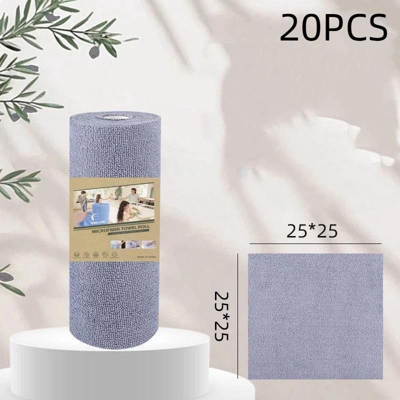 Thickened Disposable Tearable Kitchen Cleaning Cloth Oil-Proof Dish Towel Absorbent Wet And Dry Dual-Use Wipes Dishwashing 20PCS серый