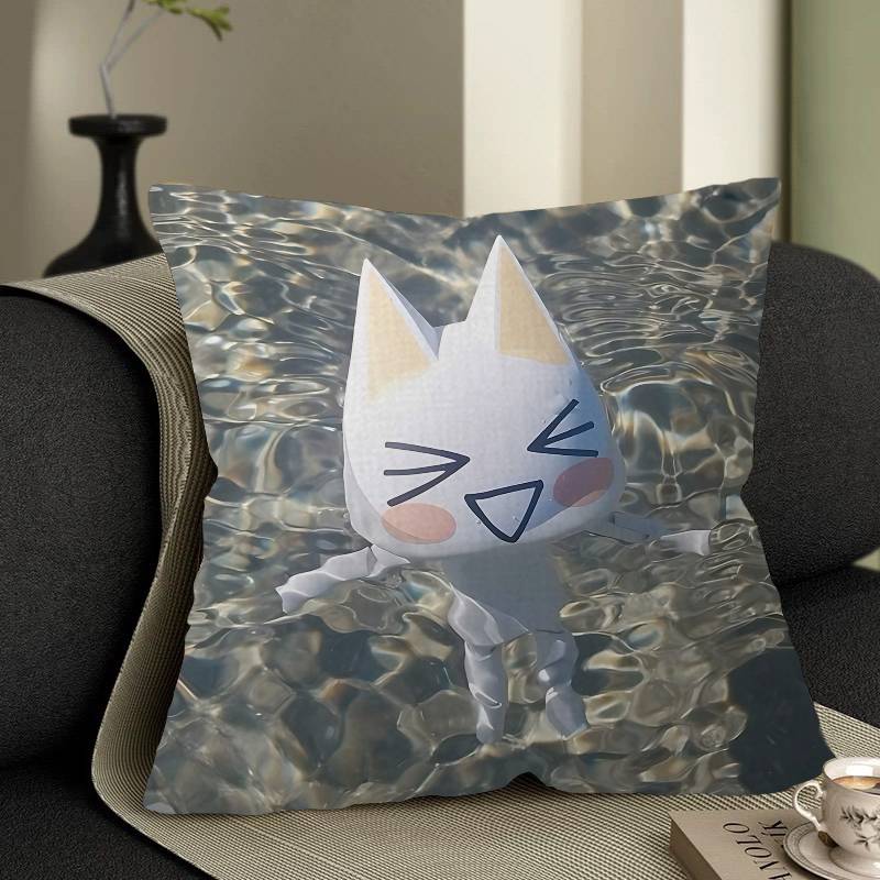 Babaite Inoue Toro CUTE Cat Personalized Picture Text Home Decorative Pillows Household Gifts 45x45cm