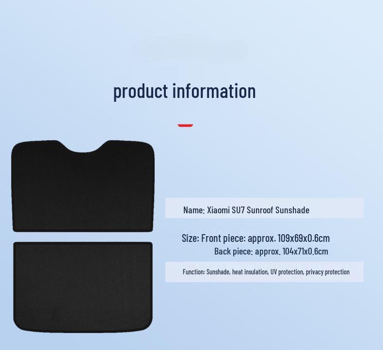 Tesla Model 3/Y Suede Sunroof Sunshade - Heat Insulation & Sun Protection Sky Curtain