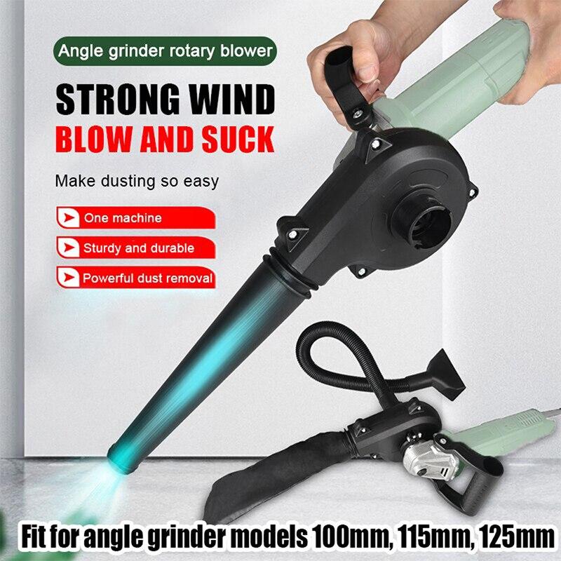 2-in-1 Converter Tool Angle Grinder Converted Into Blower Vacuum Cleaner Kit Blow Suction Sawdust Dust for Your House Accessory