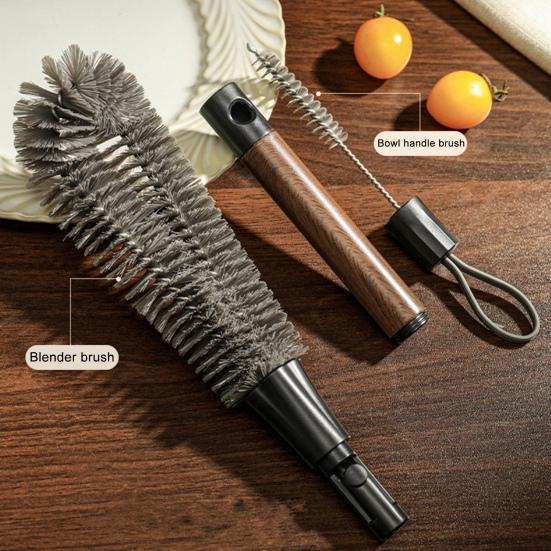 2 In 1 Bottle Brush Soft Bristle Design Long Handle Glasses Bottles Cups Cleaning Scrubber Household Cup Cleaning Tool