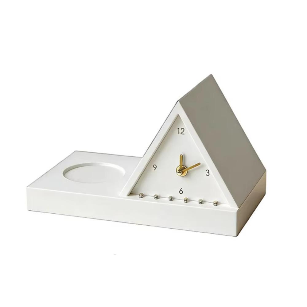 Plastic Book Rest Clock with Light Tabletop Clock Creative Desk Clock  Office белый