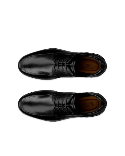 ECCO S LITE HYBRID Herren Echtleder Derby Schuhe, 52032401001, Schwarz, Größe 25.5 cm, 3E