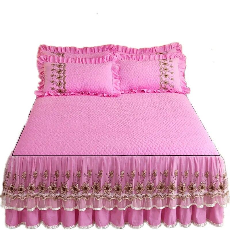 Современная юбка для кровати размера «queen-size» с кружевным хлопковым покрывалом для дома, простыня, пододеяльник, наволочка, купить отдельно