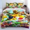 Set Biancheria da Letto Copripiumino Cartone Animato Mario Stile Retro 23 Set Letto Copripiumino Federa Set Biancheria da Letto Matrimoniale Regalo per Adulti Bambini