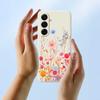 For Samsung Galaxy A17 5G Case Flower Branches Pattern Printing Straight Edge TPU Phone Back Cover