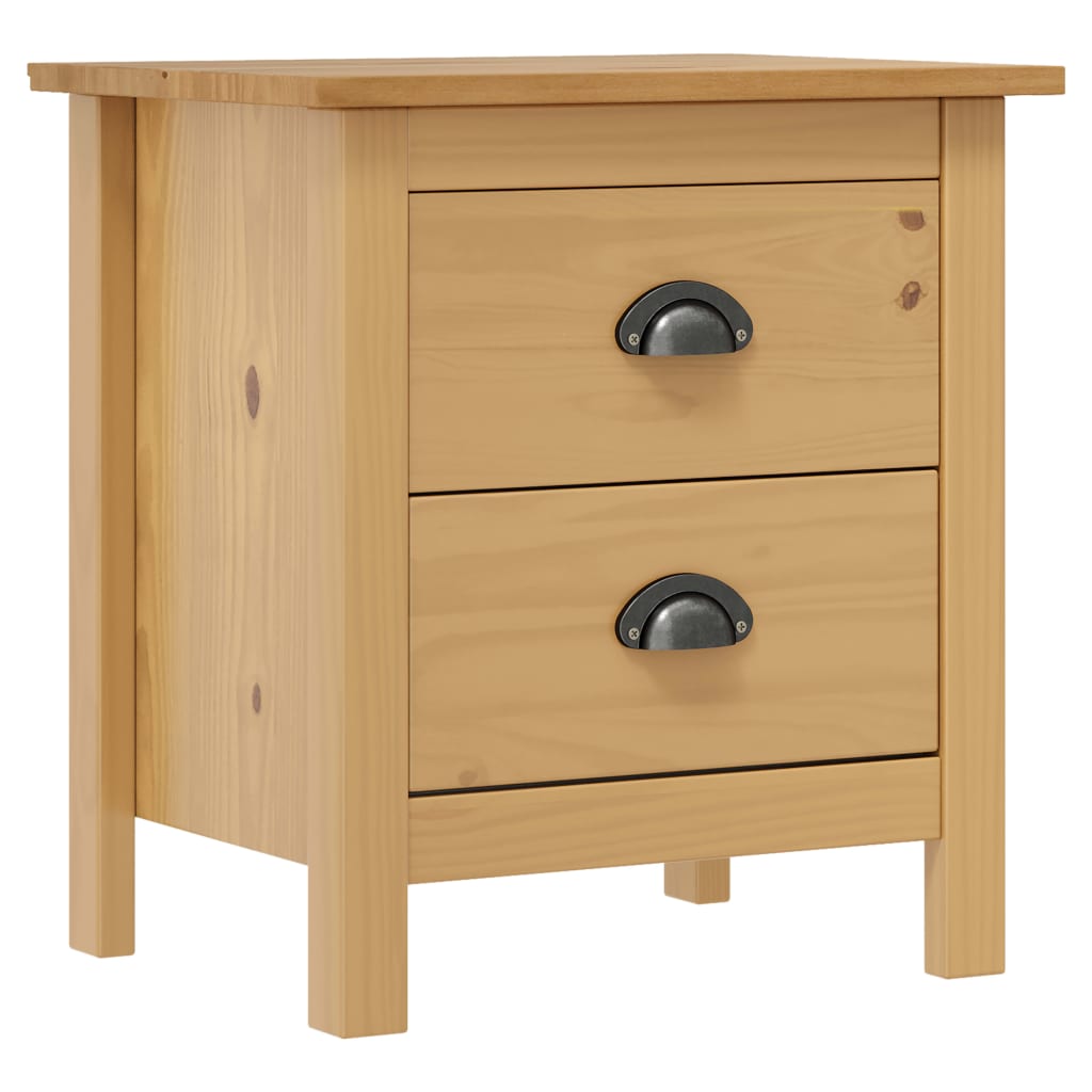 Hill Nightstand 46 x 35 x 49.5 cm Solid Pine Wood