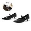 First Layer Sheepskin Insole Pointed Mary Jane Shoes Women's Spring New Light Luxury High Sense Versatile Fashion Shoes