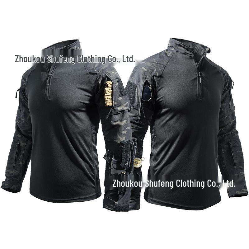 Kizhi Kampffroschanzug: Elastische Atmungsaktive Outdoor Camouflage Trainingsuniform S