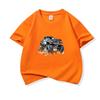 Kids Cotton T Shirt Trendy Watercolor Offroad Car Print Crew Neck Short Sleeve Tee Casual Boys Girls Summer Tops