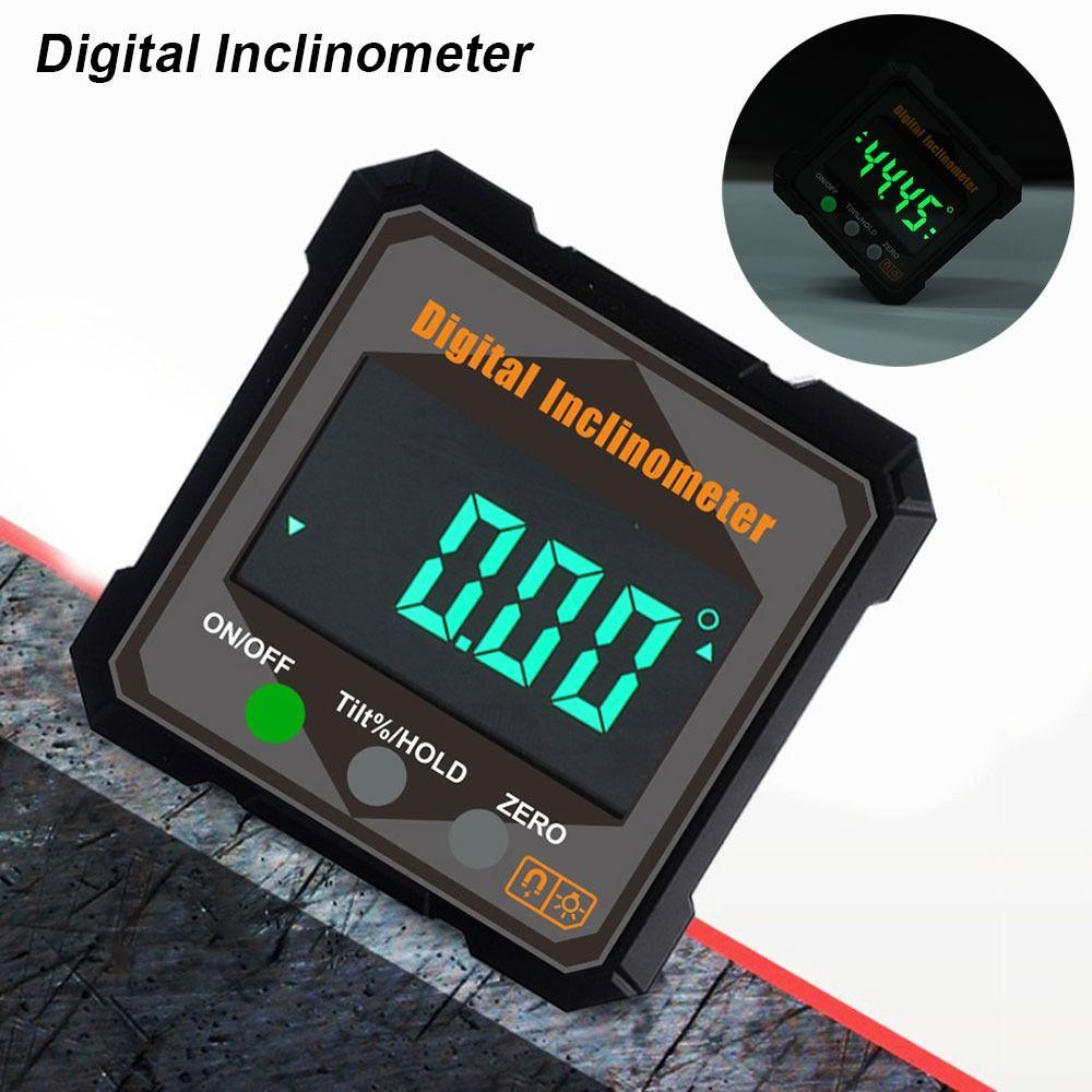 1Pcs Multifunctional Digital Inclinometer LCD Display Angle Level Ruler for Automobile Test