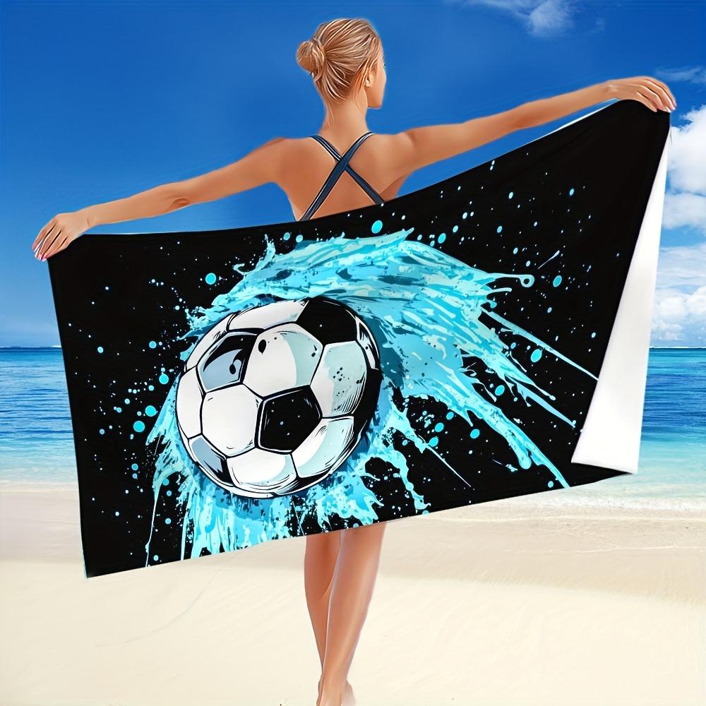 Asciugamano da Spiaggia a Tema Calcio: Tuffati nel divertimento! Adatto per asciugamani, teli da bagno, teli da spiaggia