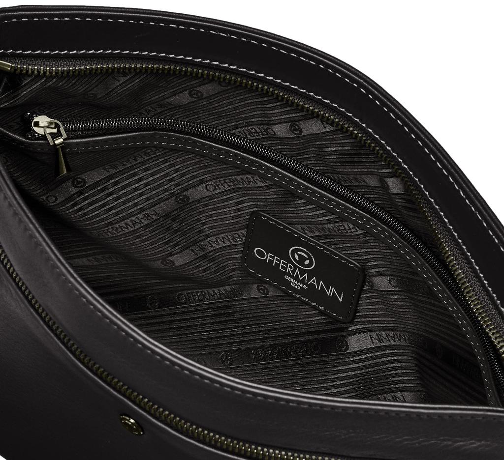 Offerman Shoulder Bag Clutch Bag Genuine Leather Zafira 76567 Black 2-way Men's