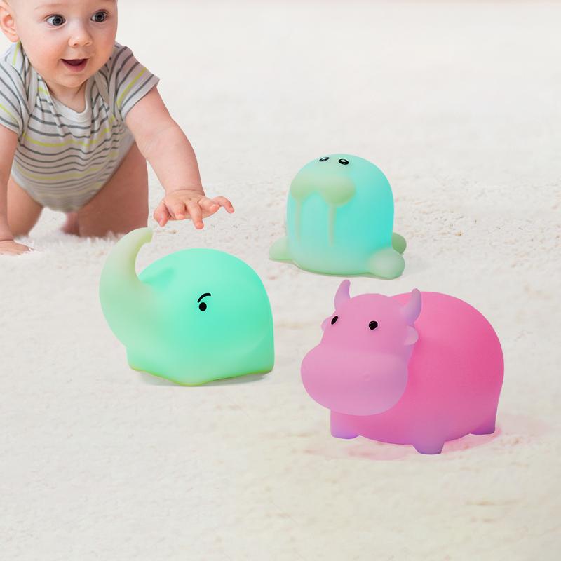 Mini Silicone Light Waterproof Bath Toy Light Bedroom Children's Sleep Light
