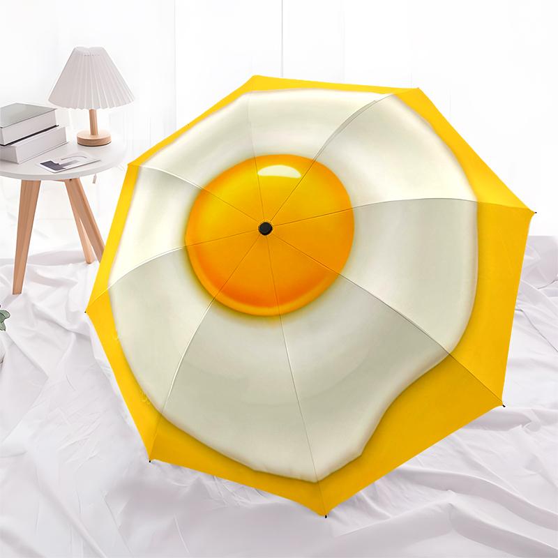 

1PC Food theme Umbrella Portable Folding Umbrella Iron Frame Hole Bone Structure Outdoor Home Umbrella A4 разноцветный