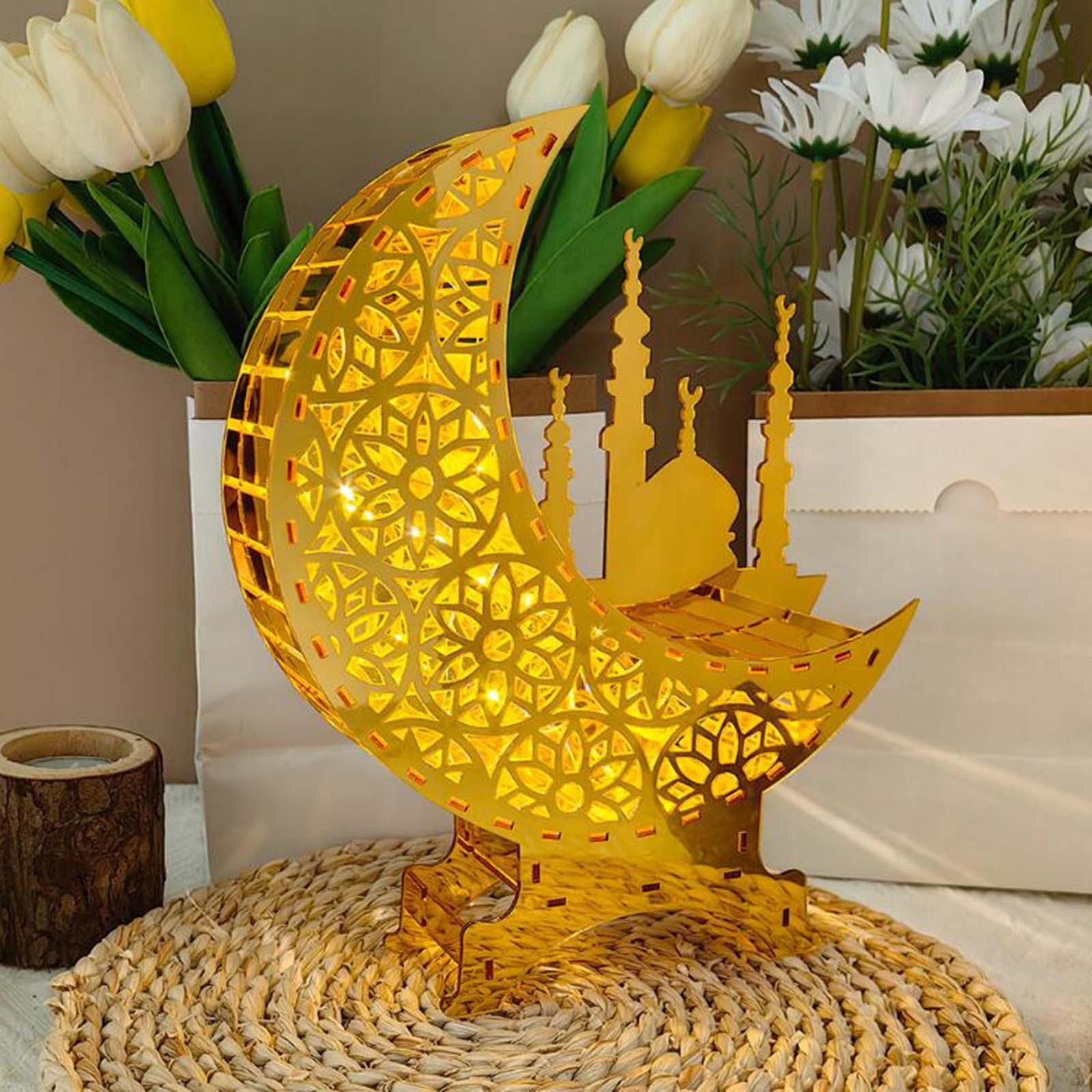 

Ид Рамадан украшение стола фестиваль лунного света товары для вечеринок 18,7x4x22,5 см лампа Мубарака для Style C