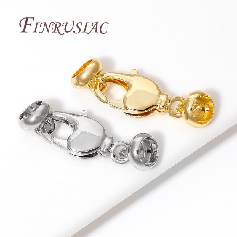 18K Gold Plated Connector Clasps Accessories For Bracelets,Brass Metal Locks For Jewelry,Fasteners Clasp,DIY Necklace Findings