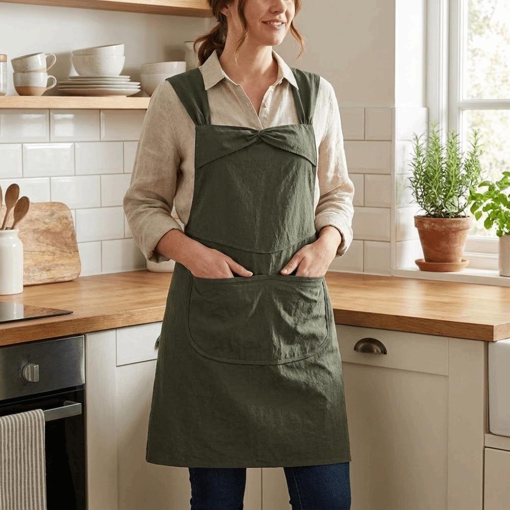 Stain-resistant Waterproof Apron Small Fresh Cooking Apron Workwear Cleaning Apron Cafe