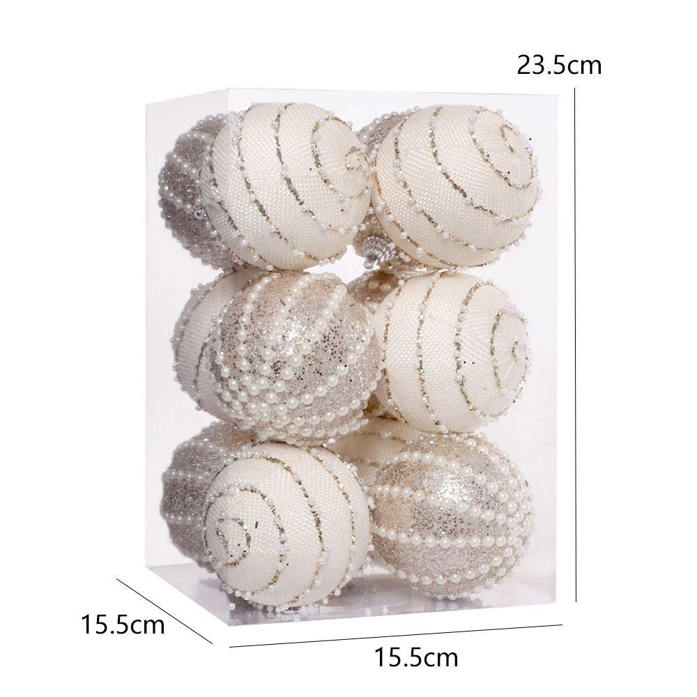 12pcs 8cm Painted Christmas Hanging Balls Plastic Merry Christmas Tree Decor  Children Gifts