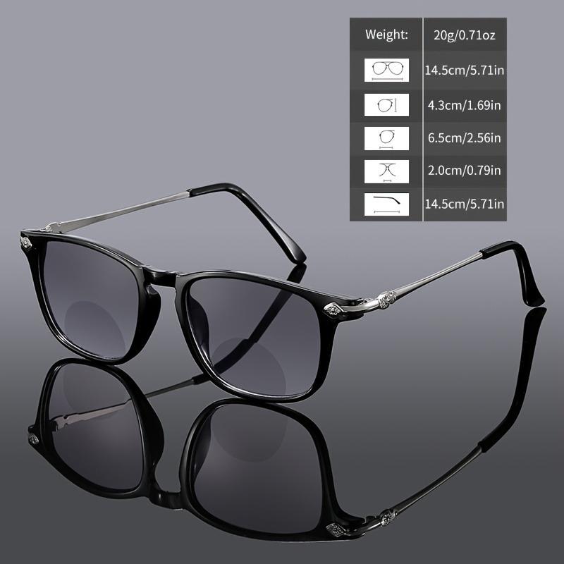 3PCS Vintage Bifocal Reading Glasses Unisex Look Far Near Dual-use Frame Glasses UV Protective Far-sight Glasses+1.0 To+4.0