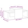 Nesting Tables Black Oak Effect 100 X 48 X 40 Cm Engineered Wood