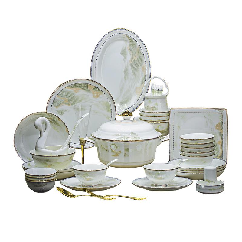 Jiangshan Rurhua 22-Piece Bone China Dinnerware Set
