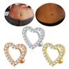 Funkelnder Herz-Bauchnabelring Strass-Bauchnabelring Neuer Bauchnabel-Barbell Schmuck Täglich