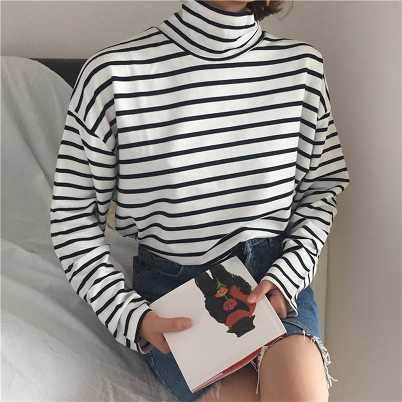 striped turtleneck shirt