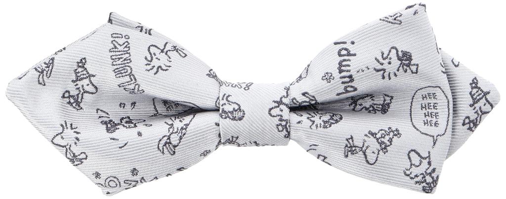Peanuts Snoopy Bow Tie with Original Box (PND48173) Light Gray, SNOOPY Woodstock Bow Tie, One-Touch, Character, Wedding