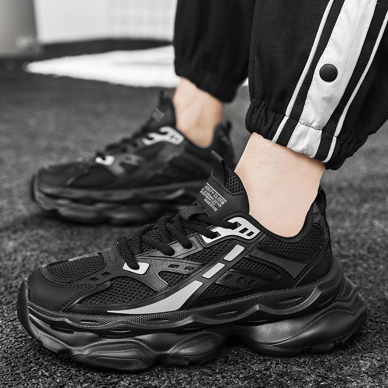 Dad's shoes men's summer style anti slip breathable wear-resistant trendy anti odor sports leisure height increasing shoes