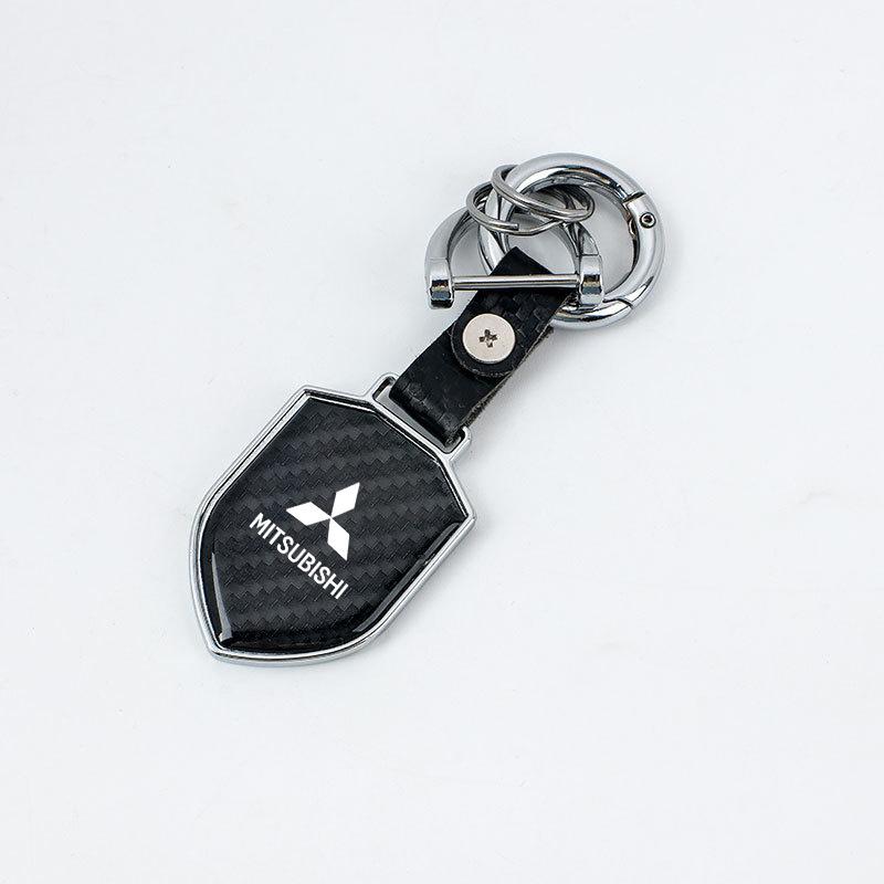 

3D Metal Key Rings Car Emblems Keychain For Mitsubishi Outlander I200 Pajero ASX Eclipse Lancer Space Delica Ex Auto Accessories