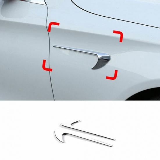 Chrome Front Side Door Fender Cover Trim 2pc Fit For Mercedes-Benz GLK 2009-2015