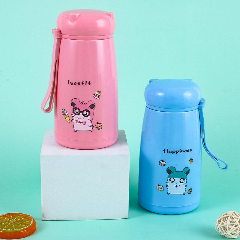 Cănuță Activitate Hamster Studentă Sticlă Portabilă Cană de Apă Cartoon Drăguț Cană cu Sfoară