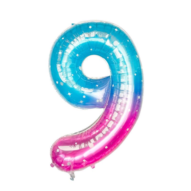 

40 inch single-sided imitation beauty big digital starry sky pink blue mermaid Qixi Festival Valentine s Day marriage proposal confession digital Number 9