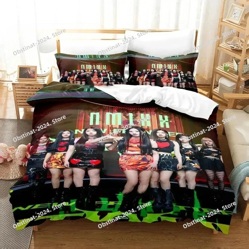 3D Print Fashion Kpop NMIXX Bedding Set Boys Girls Twin Queen King Size Duvet Cover Pillowcase Bed boys Adult Bedroom