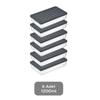 6-piece Refrigerator Organizer Microwave And Freezer Suitable Storage Container Anthracite 6 X 1200 Ml