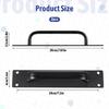 Sturdy Black Barn Door Handle 2Pieces Set Aluminum Alloy Sliding Hardware 7.1Inch Hole Center for Closet Cabinets