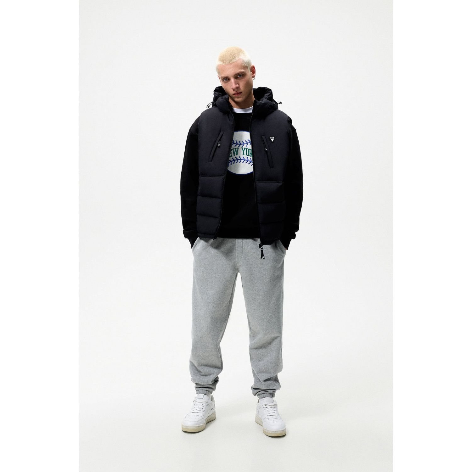 

PUFFER GILET WITH HOOD